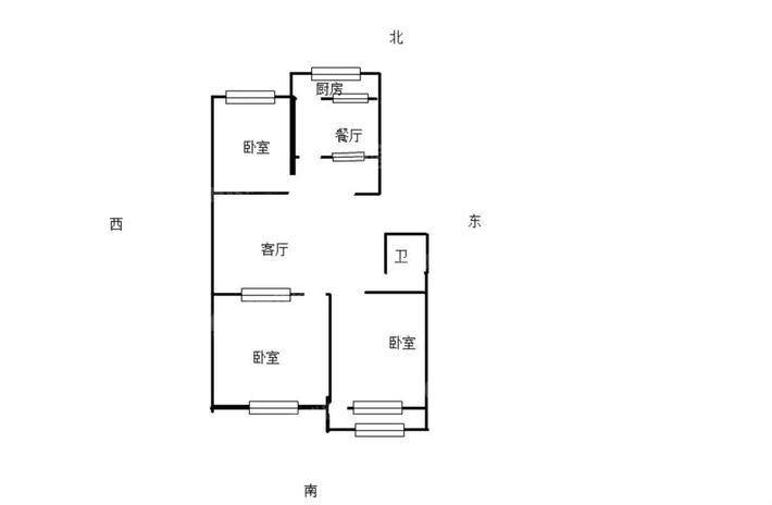 朝阳一区3室2厅1卫97㎡