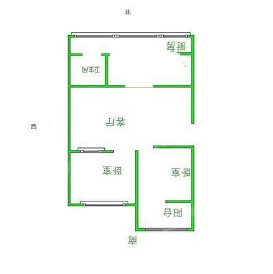 党校宿舍2室1厅1卫60㎡