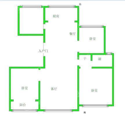 吉祥天著3室2厅1卫124㎡
