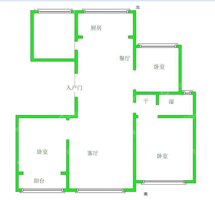 吉祥天著3室2厅1卫124㎡