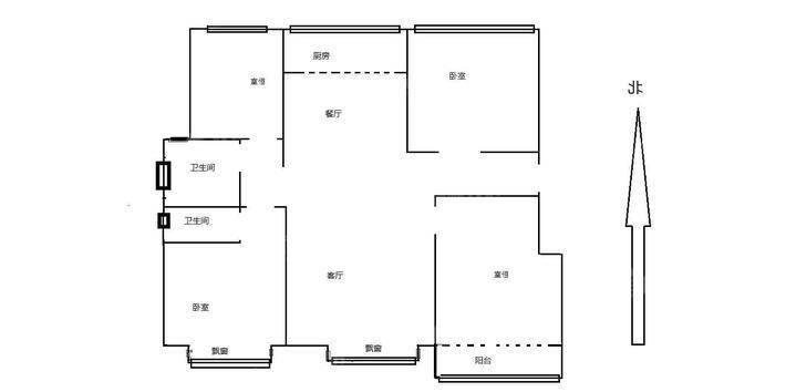 孔雀城B区4室2厅2卫163㎡