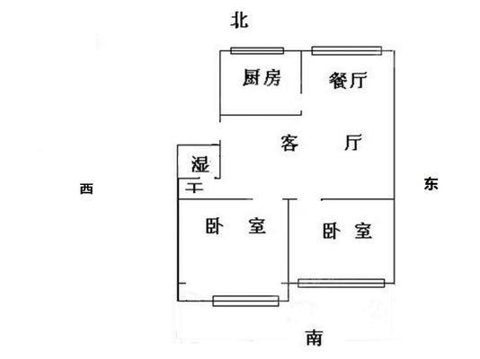 天成郡府东区2室2厅1卫98㎡