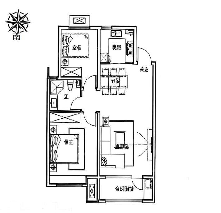 大运河新村（安运佳苑）2室2厅1卫96㎡