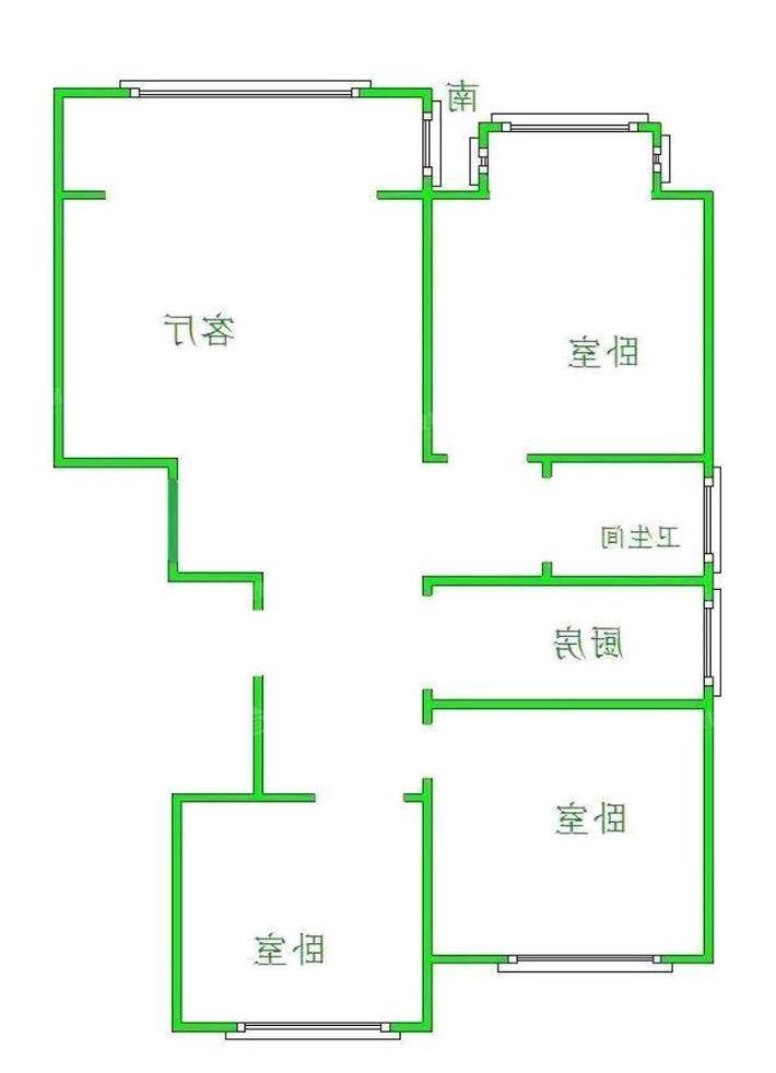 天成名著一期3室2厅1卫100㎡