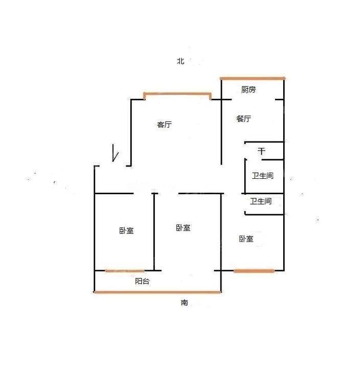 欣欣家园3室2厅2卫128㎡