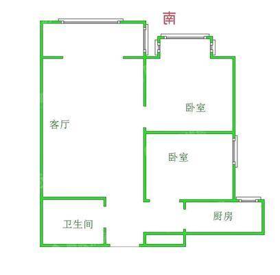 恒大城（商品房）2室1厅1卫98㎡