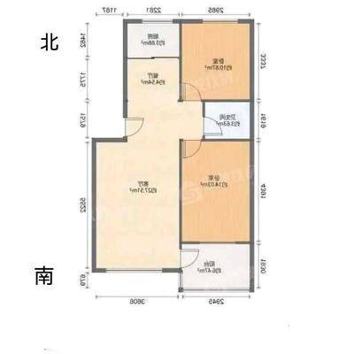 广厦阳光2室2厅1卫93㎡