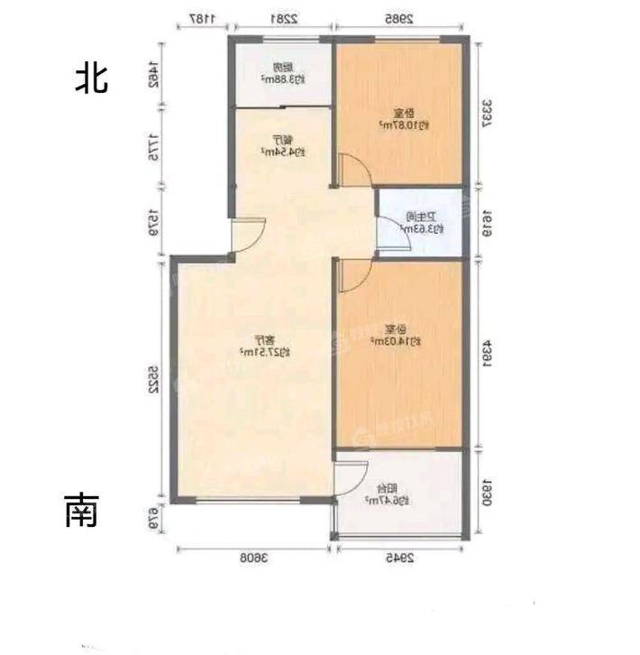 广厦阳光2室2厅1卫93㎡