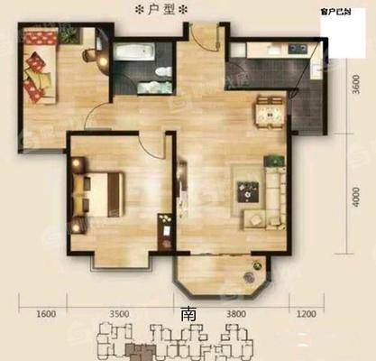 泰和世家（南区）2室2厅1卫82㎡