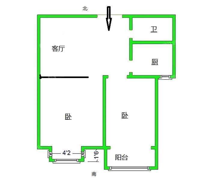 东方世纪城东区2室2厅1卫78㎡