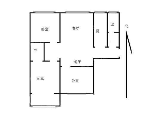 三里家园3室2厅1卫108㎡