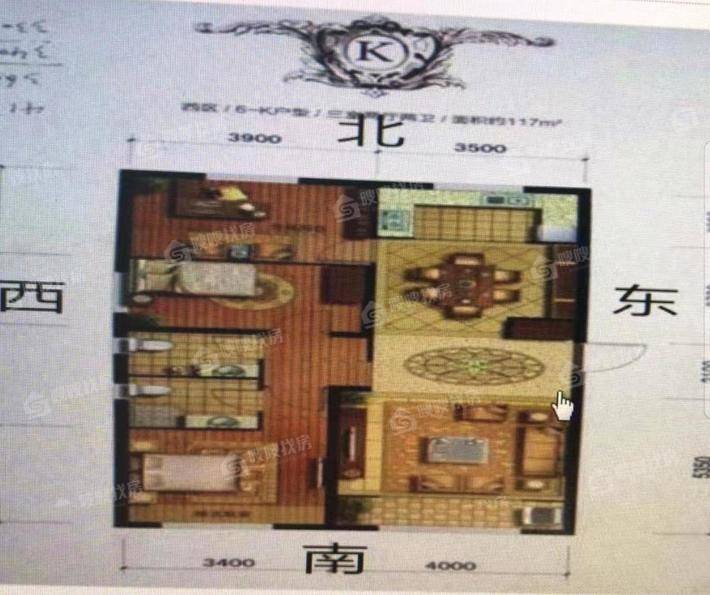 天成明月洲西区3室2厅2卫119㎡