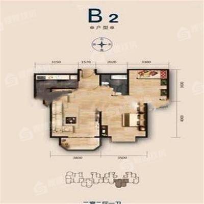 泰和世家（南区）2室2厅1卫84㎡