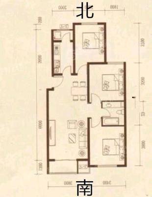 一世界回迁1-153室2厅1卫113㎡