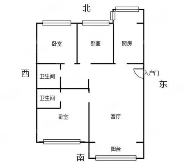 天成郡府西区3室2厅2卫122㎡