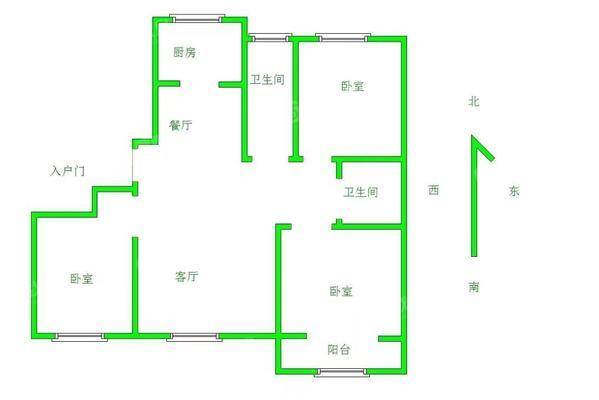 天成诚园二期3室2厅1卫110㎡