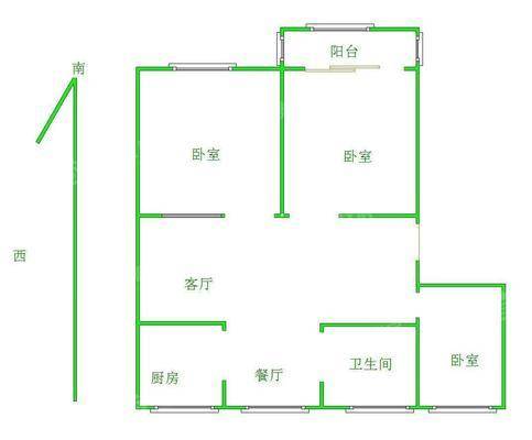 邮政小区（南环）3室2厅1卫117㎡