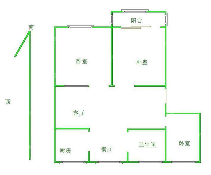 邮政小区（南环）3室2厅1卫117㎡
