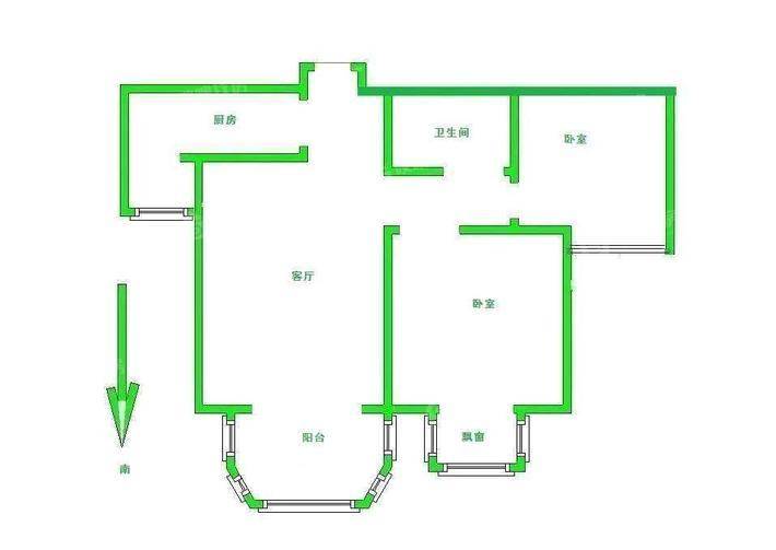 泰和世家（南区）2室2厅1卫84㎡