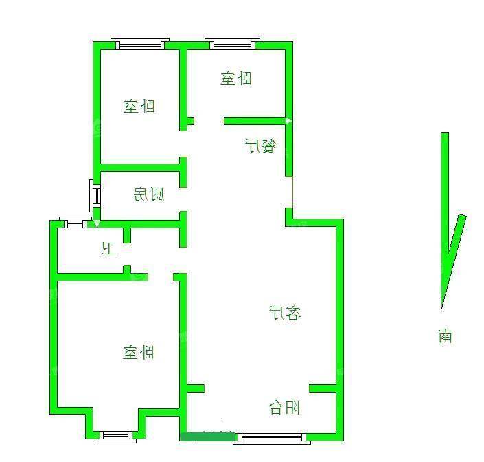 世纪福邸3室2厅1卫104㎡