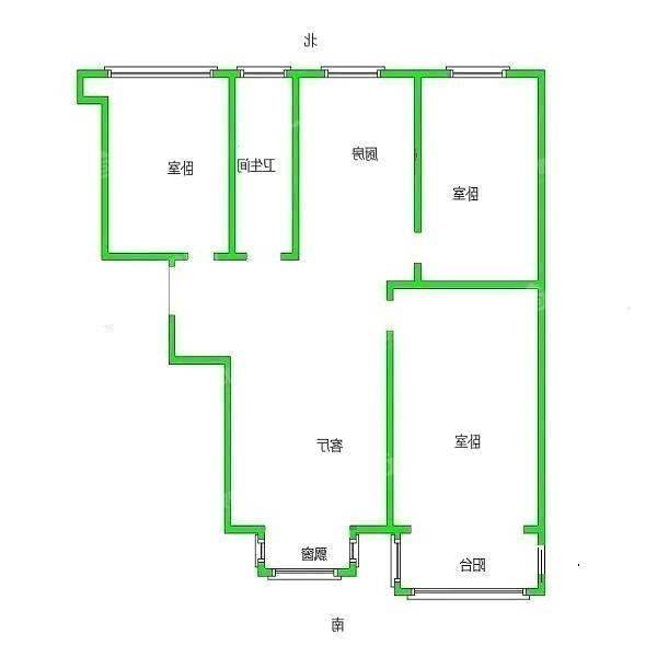 凤凰城（B区）3室2厅1卫92㎡