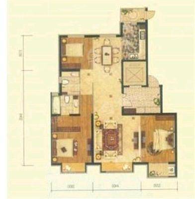 皇家壹里（A区）3室2厅2卫139㎡