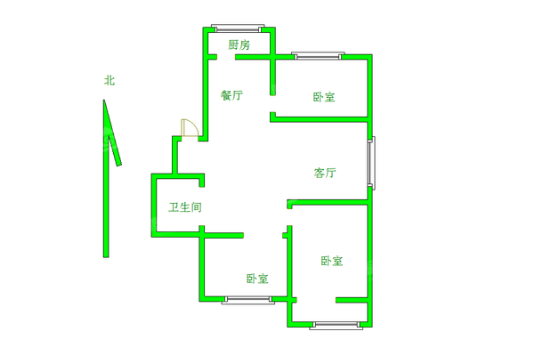 园林处小区3室2厅1卫88㎡