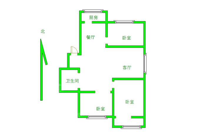 园林处小区3室2厅1卫88㎡
