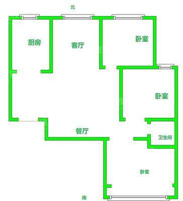 榕城世家3室2厅1卫116㎡