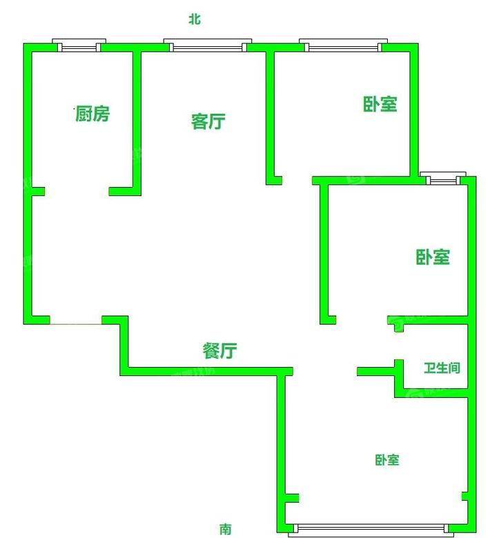 榕城世家3室2厅1卫116㎡