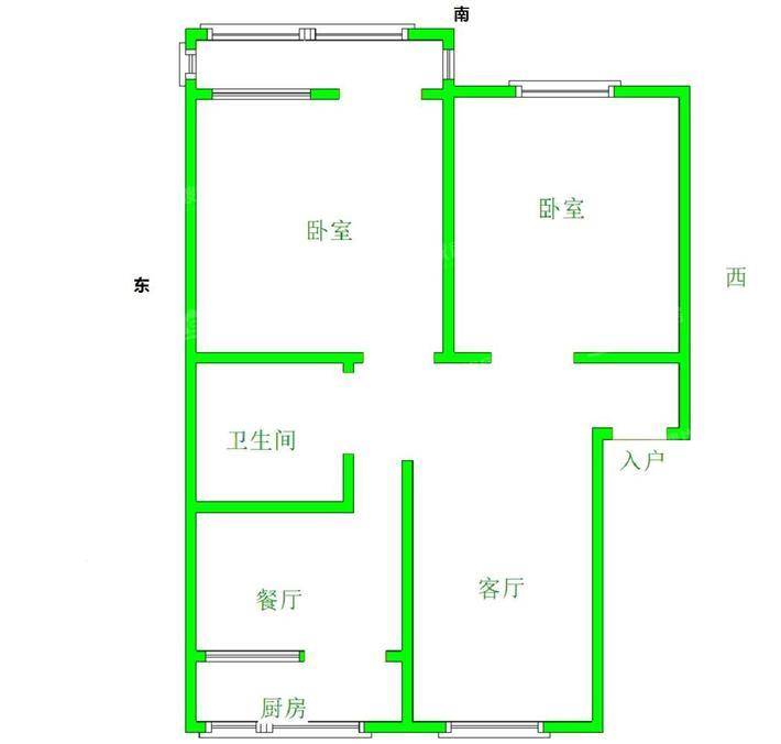 锦绣家园2室2厅1卫87㎡