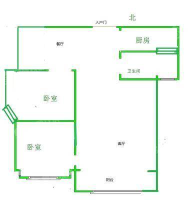 禧福荷堂A区2室1厅1卫85㎡