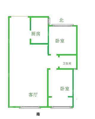 颐和尚城二区2室1厅1卫83㎡