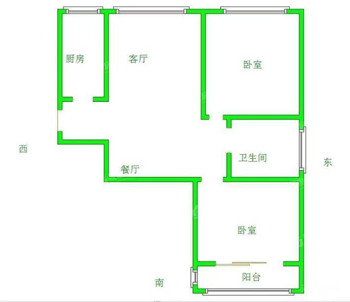 一世界回迁1-152室2厅1卫93㎡