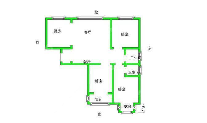 东方世纪城西区3室2厅2卫126㎡
