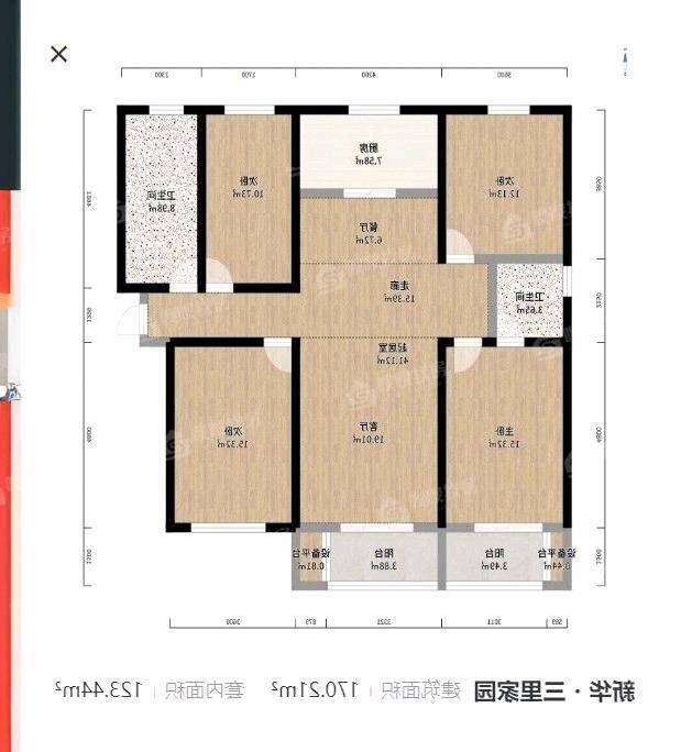 三里家园4室2厅2卫172㎡