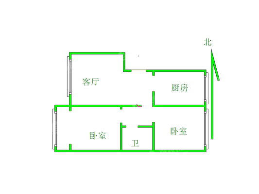 运河樾府2室2厅1卫89㎡