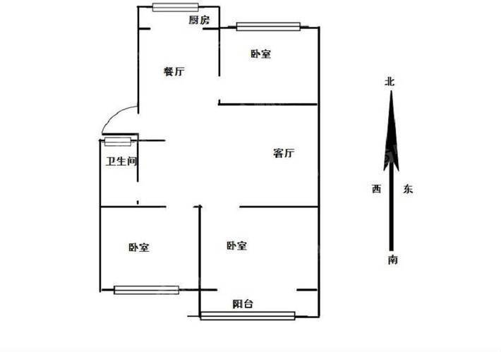 沧州交通局宿舍楼3室2厅1卫94㎡