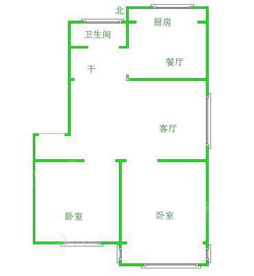 朝阳花园2室2厅1卫80㎡