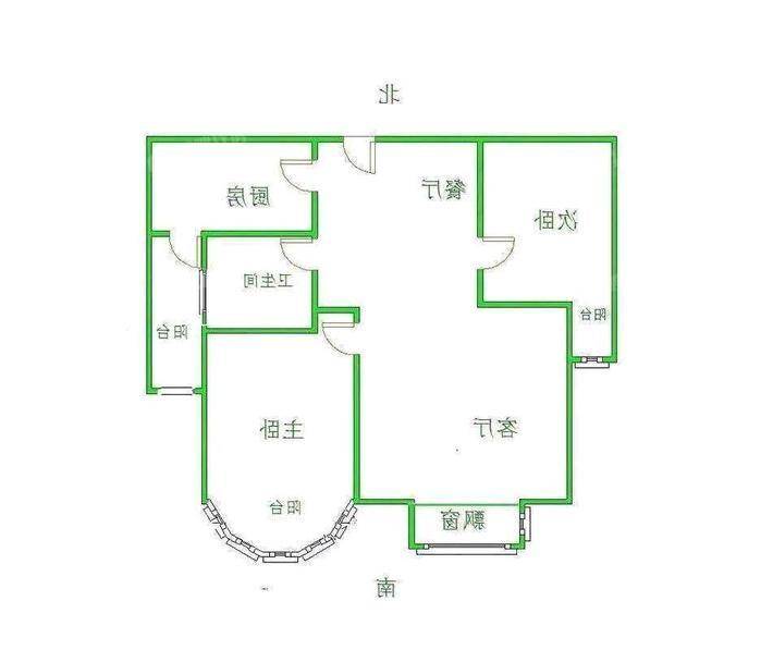 贻成御景国际2室2厅1卫99㎡