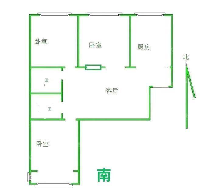 百合世嘉3室1厅1卫104㎡