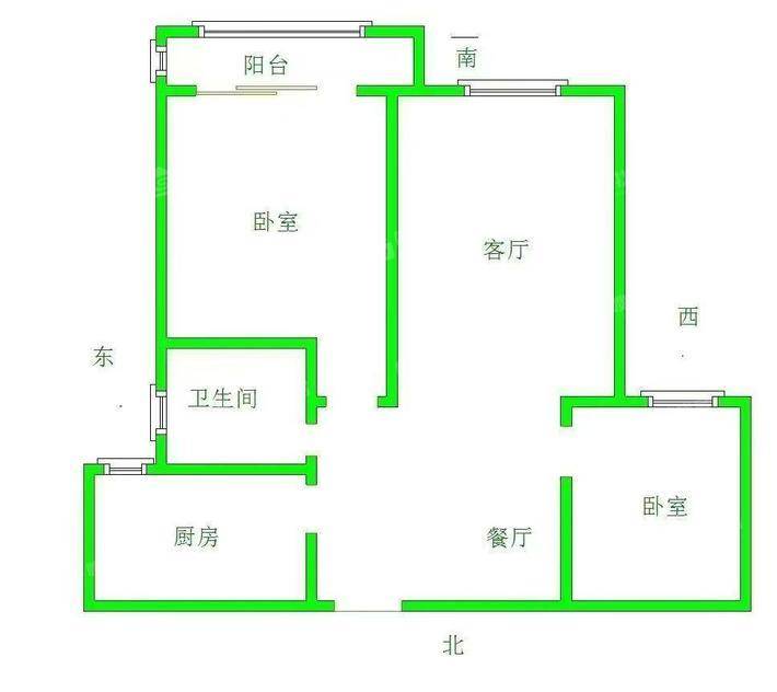 万泰丽景东区2室2厅1卫86㎡
