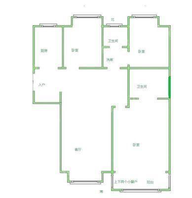 荣盛香堤荣府3室2厅1卫113㎡