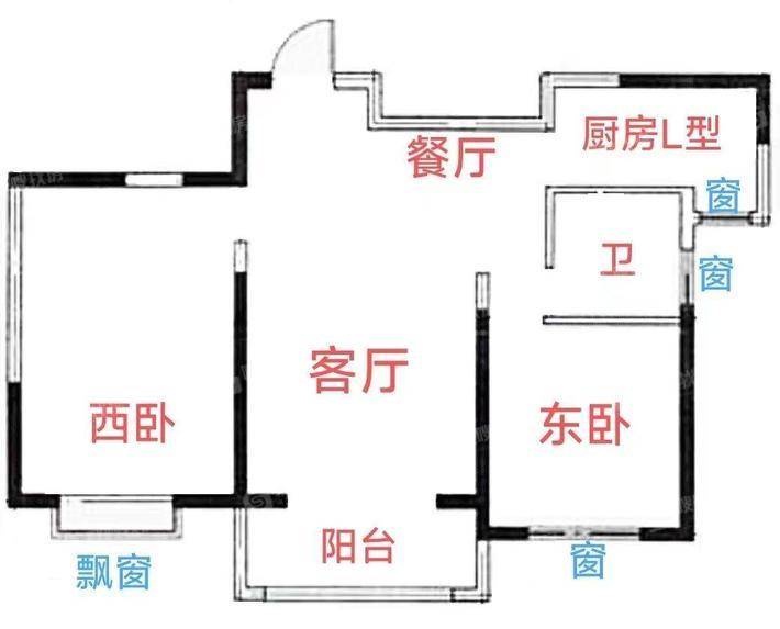 嘉禾一方一期2室2厅1卫97㎡