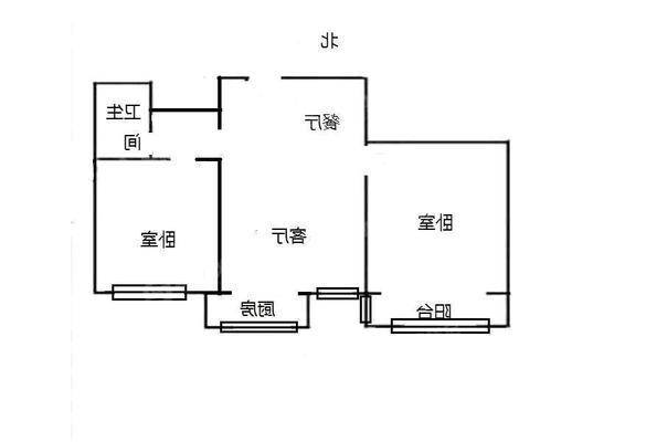 东泰花园2室2厅1卫87㎡