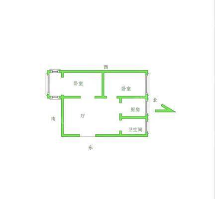 中医院宿舍2室2厅1卫56㎡