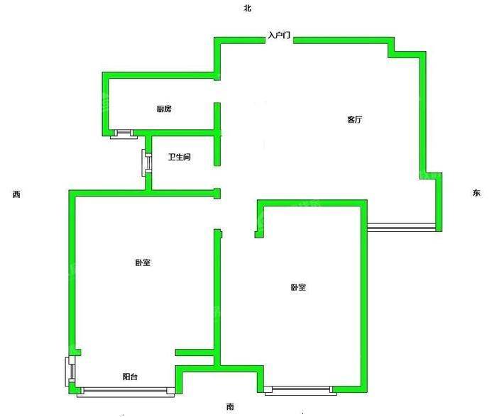 阿尔卡迪亚锦绣天地B区2室2厅1卫71㎡
