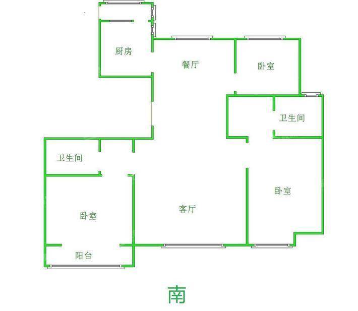 天成郡府西区3室2厅2卫134㎡
