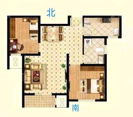 金域华城（金茂府）2室2厅1卫88㎡