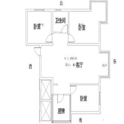 荣盛阿尔卡迪亚新儒苑3室2厅1卫99㎡